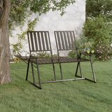 The Living Store Vrtna klop za 2 osebi 165 cm črno jeklo - Vrtna Klop, (21476339) | Shoptok.si