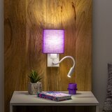  Brilagi - LED zidna lampa NUBILA 1xE27/25W/230V + LED/3W bela/ljubičasta | Eponuda.com