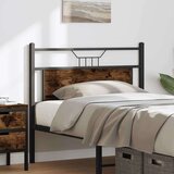  Posteljno vzglavje dimljeni hrast 107cm inženirski les in jeklo, (21829180) | Shoptok.si
