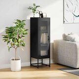  Visoka omara - Komoda - Predalnik črna 36x39x123 cm hladno valjano jeklo, (21722227) | Shoptok.si
