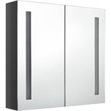  LED kupaonski ormarić s ogledalom sjajni sivi 62 x 14 x 60 cm | Eponuda.com