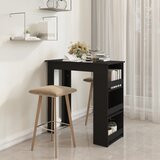 vidaXL Barski stol sa stalkom za pohranu crni 102x50x103,5 cm iverica Cijene
