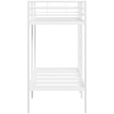 vidaXL Krevet na kat bez madraca bijeli 75x190 cm čelik | shoptok.hr