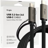 Ringke USB 3.2 GEN 2X2 TYPE-C PD240W 200CM ČRN POLNILNI KABEL, (21980683) | Shoptok.si
