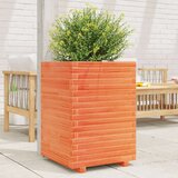 vidaXL vrtno cvetlično korito voščeno rjavo 50x50x72 cm trdna borovina, (21229131) | Shoptok.si