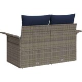  2-sedežni vrtni kavč s blazinami siva poli ratan, (22015834) | Shoptok.si