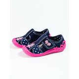 SHELOVET Navy-pink slippers for girl cene
