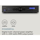 Auna AMP-CD608 DAB, HiFi stereo ojačevalnik, 4 x 100 W, RMS, DAB + BT, optični vhod, daljinski upravljalnik - | Shoptok.si