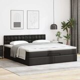  Otomanski okvir kreveta s madracem crni 180x200cm umjetna koža | shoptok.hr