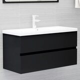 vidaXL Ormarić za umivaonik crni 90 x 38,5 x 45 cm od iverice Cijene