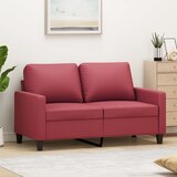  Dvosjed od tkanine crvena boja vina 120 cm od umjetne kože | shoptok.hr
