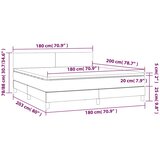  s oprugama i madracem tamnoplavi 180x200 cm baršunasti | shoptok.hr