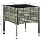  3-dijelni bistro set od poliratana s jastucima sivi | Eponuda.com