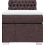  Box spring postelja z vzmetnico temno rjava 90x200 cm blago, (21310952) | Shoptok.si