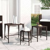  Komplet mizic 3 kosi rjav poli ratan, (20711463) | Shoptok.si