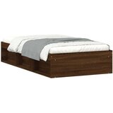  Kreveta boja smeđeg hrasta 90 x 200 cm | shoptok.hr