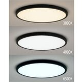  LED plafonsko svetlo LED/18W/230V 3000/4000/6500K prečnika 23 cm crno | Eponuda.com