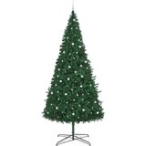 vidaXL Božično drevo z dekorativnimi lučmi Zelena 400 cm PVC | Shoptok.si