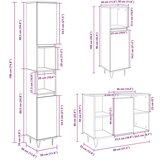 vidaXL 3-dijelni set kupaonskog namještaja boja hrasta sonome drveni | shoptok.hr