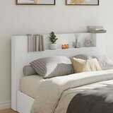  Krevetna ploča s LED-om s policom Bijelo 160 x 16 5 x 103 5 cm - Bijelo 160 cm | shoptok.hr