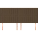  Uzglavlje tamnosmeđe 200x5x118/128 cm tkanina | shoptok.hr