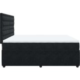 vidaXL Box spring postelja z vzmetnico črna 200x200 cm žamet | Shoptok.si