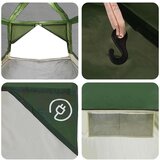  Unutarnji šator s krovom Zelena i Siva 300 x 300 x 250 cm | shoptok.hr