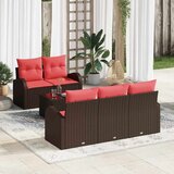  Kavčna garnitura z blazino 6 pcs Rjava Poliester, (5000137833) | Shoptok.si