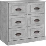  Komoda betonsko siva 70x35,5x67,5 cm inženirski les | Shoptok.si