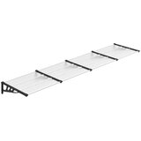 Nadstrešnica za vrata crna i prozirna 396x90 cm polikarbonat | shoptok.hr
