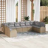  Set sofe s jastukom 10 pcs Bež Poliratana | shoptok.hr