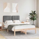 vidaXL krevetni okvir s tapiciranim uzglavljem tamno siva 120 x 190 cm | shoptok.hr
