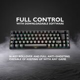 DELTACO GAMING Bežična Tipkovnica DK440R CRNA s RGB Osvjetljenjem - UK Raspored | shoptok.hr