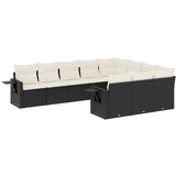 The Living Store Vrtna sedežna garnitura 10-delna z blazinami črn poli ratan - Vrtna Sedežna Garniture, (21443720) | Shoptok.si