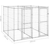 vidaXL Zunanji pasji boks pocinkano jeklo 4,84 m² | Shoptok.si