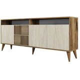 Hanah home milan - walnut, travertine walnuttravertine console | ePonuda.com