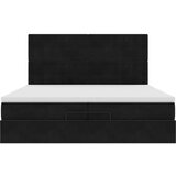 vidaXL Otomanski okvir kreveta s madracima crni 200x200cm baršunasti | shoptok.hr