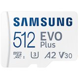 Samsung memorijska kartica EVO PLUS MicroSD kartica 512GB klasa 10 + adapter MB-MC512KA bijela | Eponuda.ba