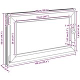vidaXL Podrumski prozor "RISOR" 100x50 cm Okretno-nagibni DIN lijevi bijeli | shoptok.hr