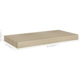 vidaXL plutajuća zidna polica boja hrasta 50 x 23 x 3,8 cm MDF | shoptok.hr