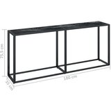 vidaXL Konzolni stol boja crnog mramora 180x35x75,5 cm kaljeno staklo | shoptok.hr