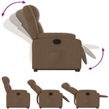 vidaXL Naslanjač s funkcijo vstajanja rjavo blago, (20927722) | Shoptok.si
