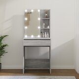 vidaXL toaletni stolić s led svjetlima boja hrasta sonome 60x40x140 cm Cijene