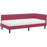 Kutni krevetni okvir s madracem 2 kom. Vinska crvena 100 x 200 cm | Shoptok.si