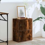 vidaXL Knjižna omara dimljeni hrast 40x24x52 cm inženirski les | Shoptok.si