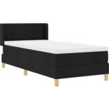 vidaXL Krevet s opruga kutije Crna i bijela 90 x 190 cm tkanina | shoptok.hr
