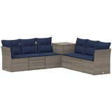  Set sofe 7 pcs Siva i tamnoplava Poli Rattan i čelik Cijene