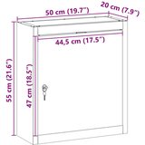  Alatna Kutija Montirana na Zid Crna 50x20x55 cm Čelik | shoptok.hr