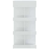 vidaXL Barska miza s policami visok sijaj bela 100x50x101,5 cm | Shoptok.si