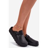 EVENTO Women Foam Slippers With Strap And Buckle Black Larinie | shoptok.hr